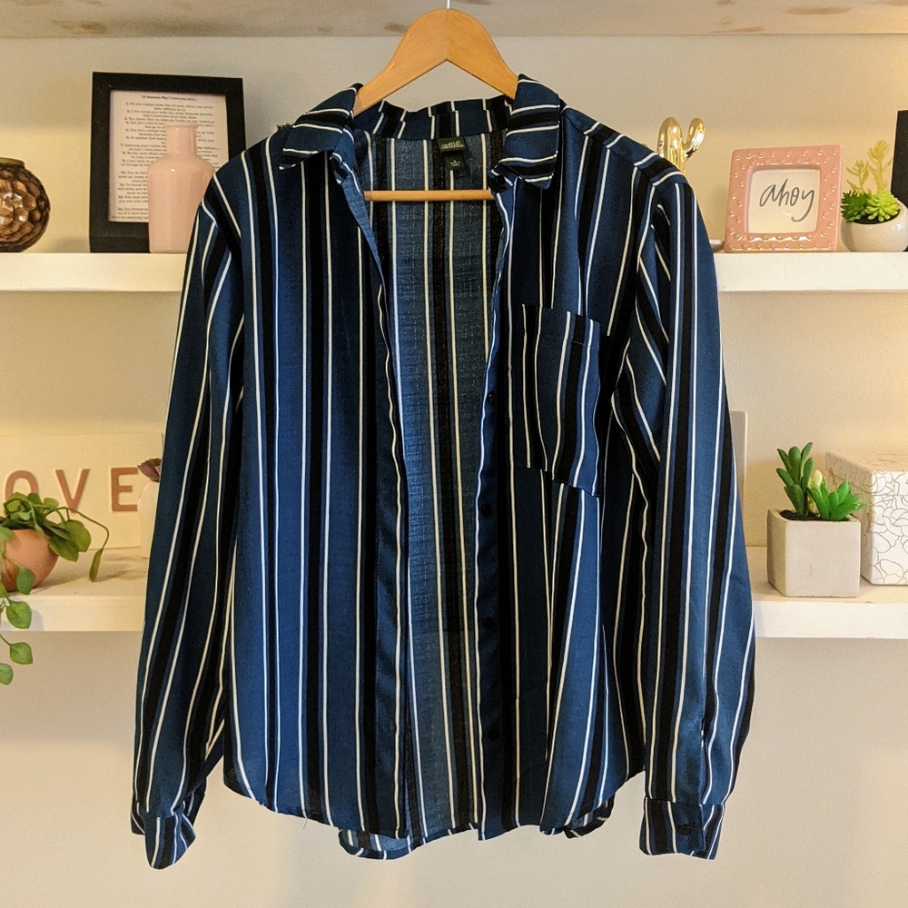 Target Wild Fable Stripe Button Up
